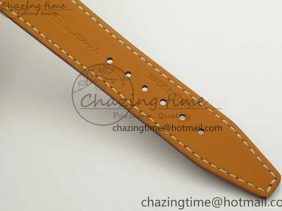 MIROTIME 0419 SportInspired Portofino IW458101 RG MK 1:1 Best Edition Gray Dial On Brown Leather Strap MIYOTA 7165